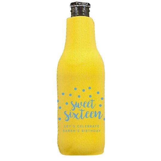 Confetti Dots Sweet Sixteen Bottle Huggers